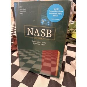 NASB Super Giant Print Reference Bible 2020 Edition Brown LeatherTouch